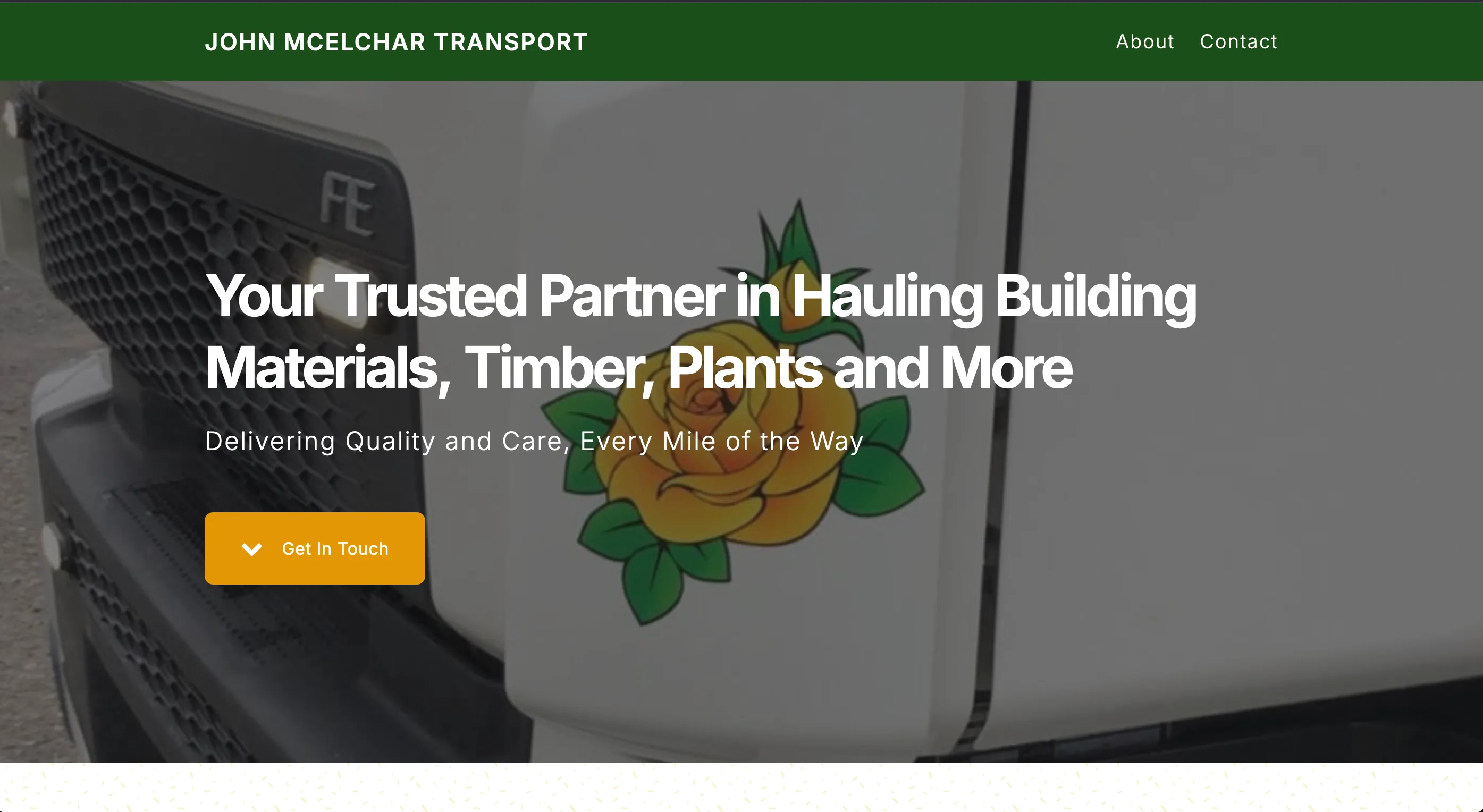 A screenshot of https://johnmcelchartransport.com/